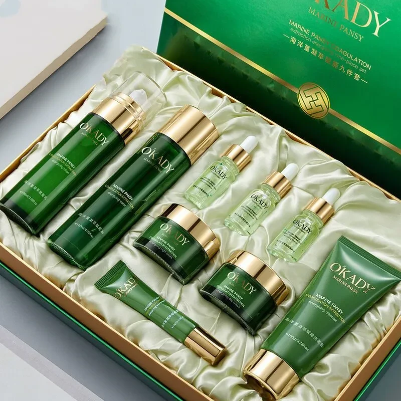 Plant Skin Care Product Set Water Lotion Moisturizing Full Set Of Cosmetics Nine piece set