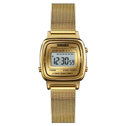 Waterproof steel mesh strap ladies watch