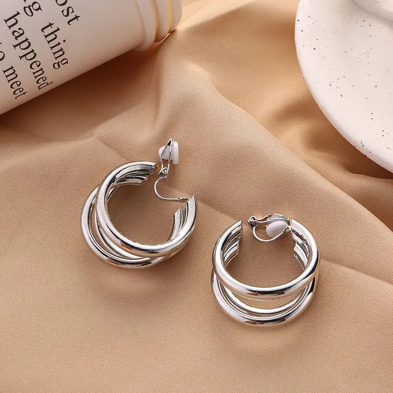 Statement Vintage Clip-On Earrings Without Piercing for Women