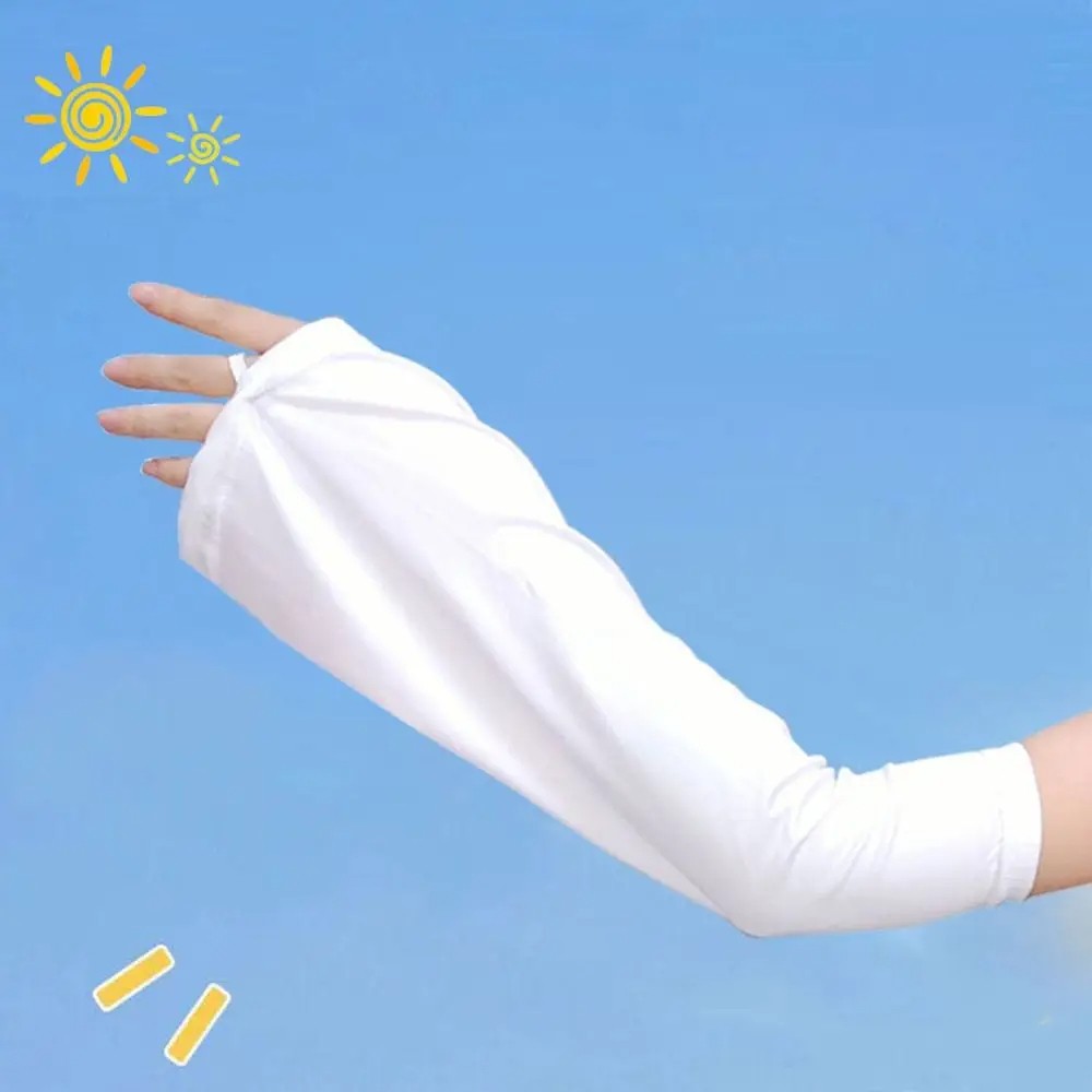 Cover Solid Color Loose Arm Sleeves Driving Sunscreen Sleeves