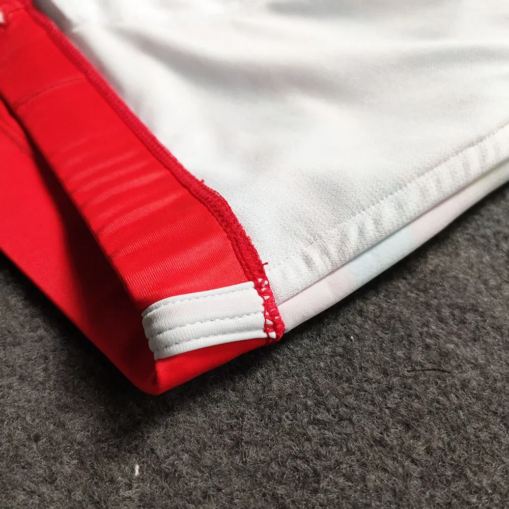 Men's New Sports Open Colorful Stripes Flat Sports Shorts Red