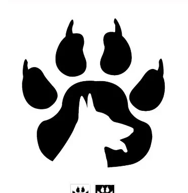 Dog Footprints Bumper Stickers Reflective Dog's Paw Footprints Automotive Decorative Paste Bumper Stickers Dog Head Dog's Paw Reflective Stickers