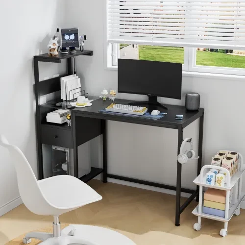 Small Office Desk With Shelves