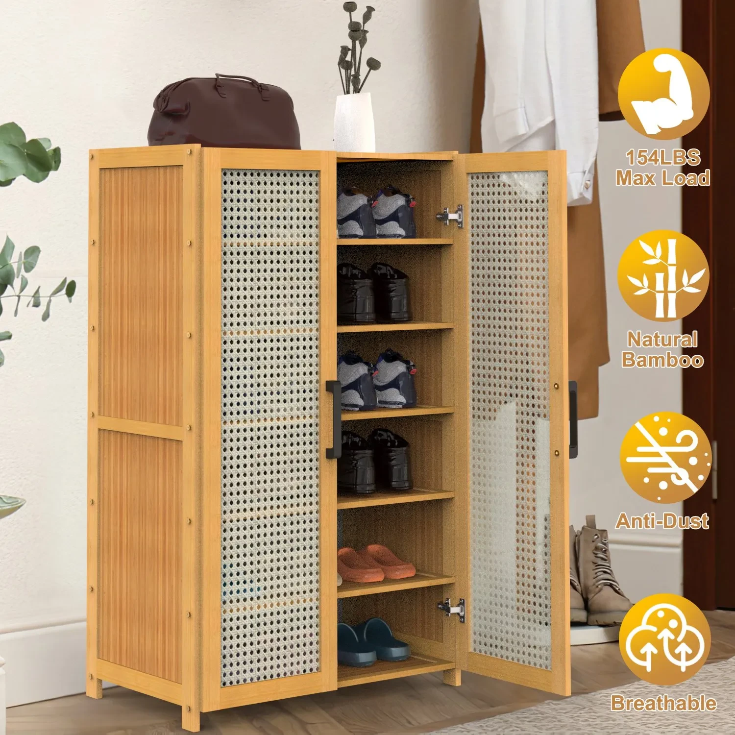 Bamboo Shoe Rack