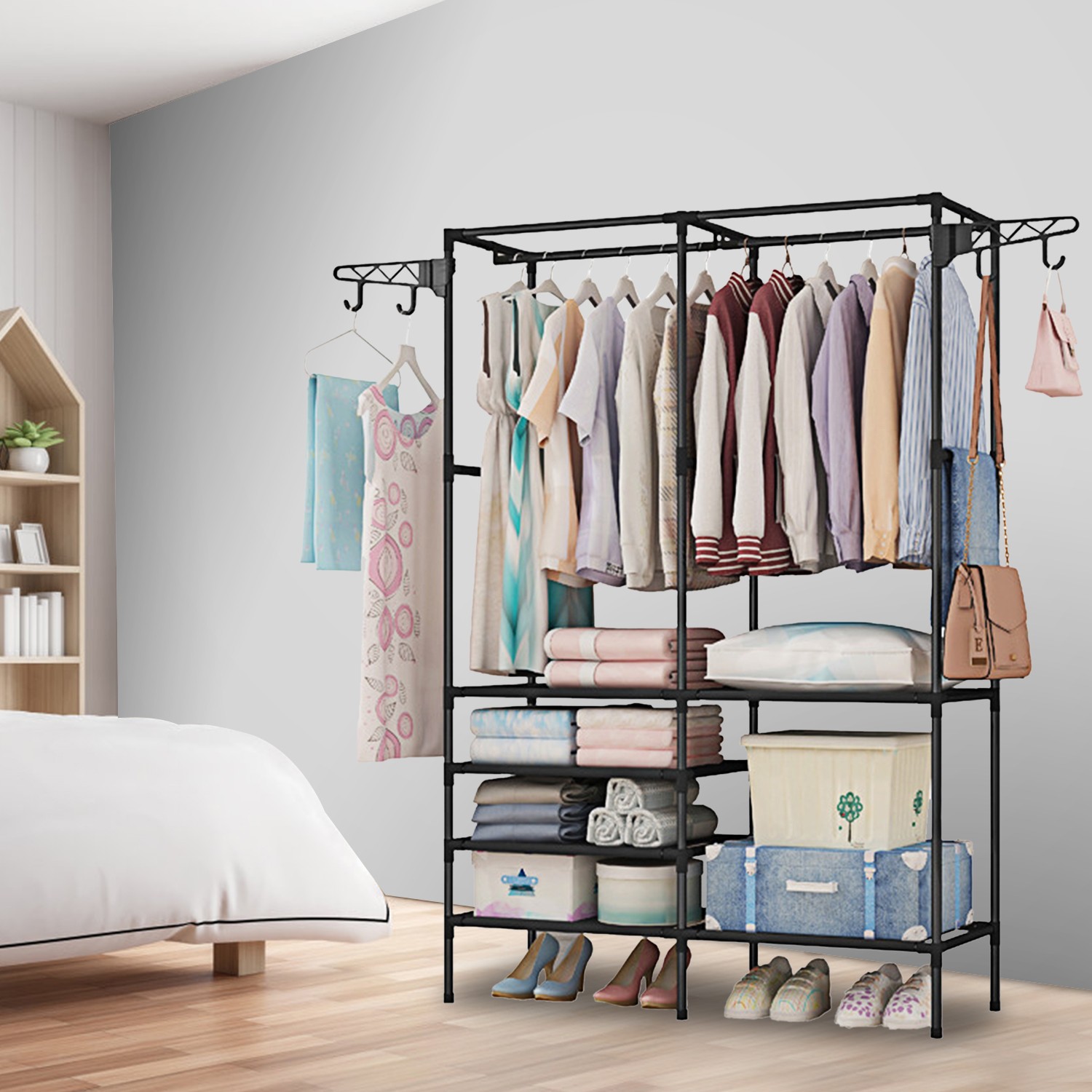 Clothing Rack With Shelves