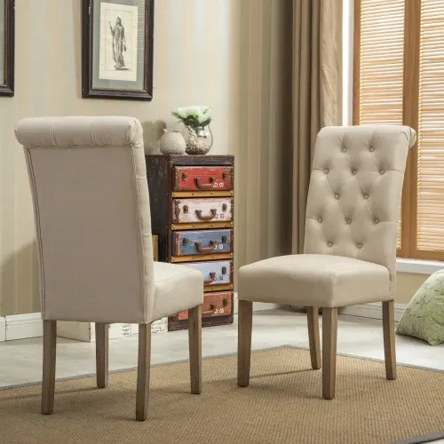 Tan Leather Dining Chairs