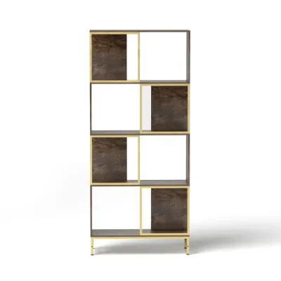 Metal And Wood Bookcase