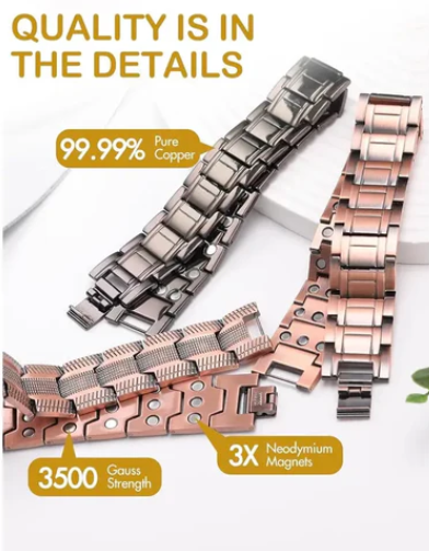 Copper magnetic bracelet——Relieve fatigue and promote blood circulation