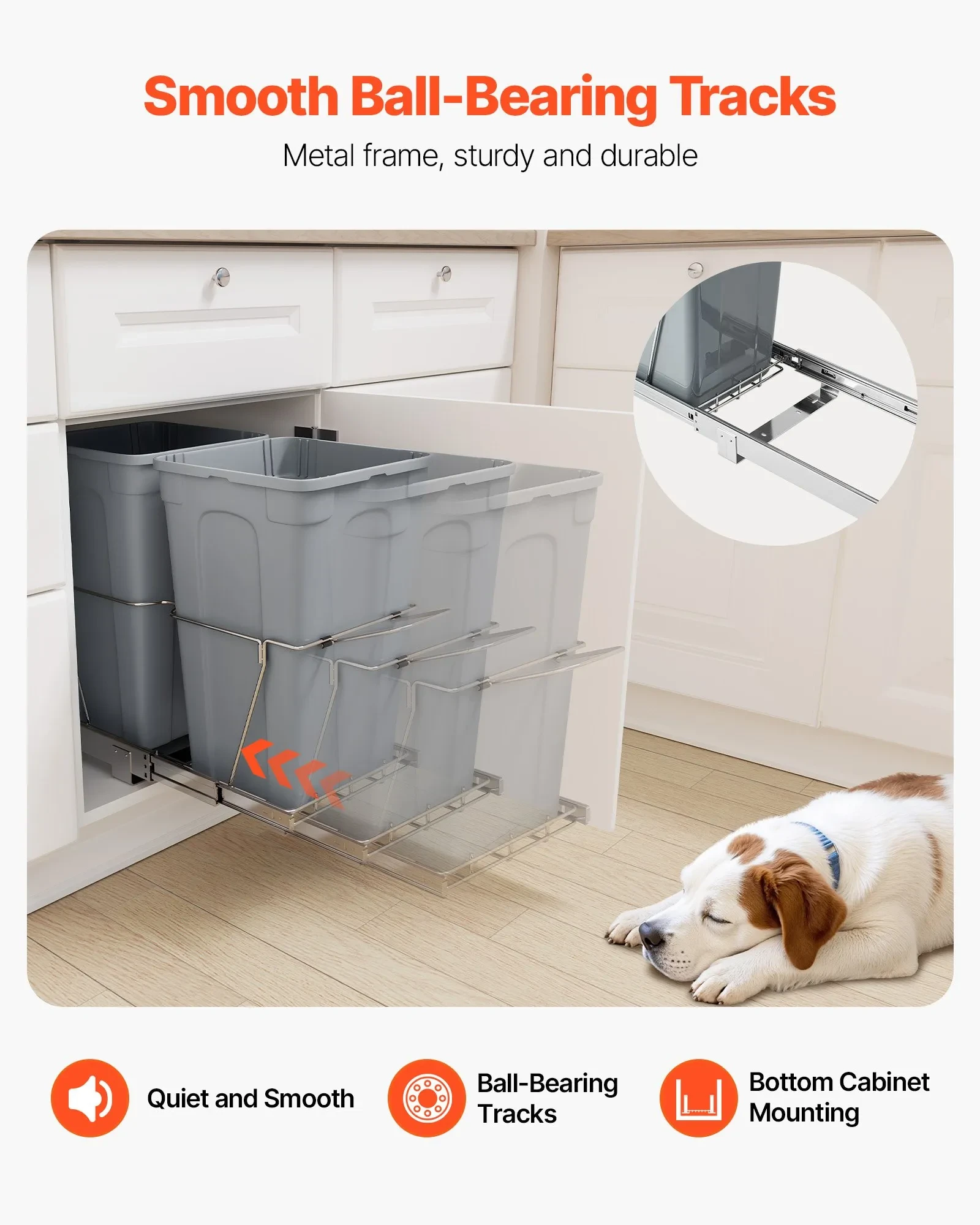Under Bench Kitchen Rubbish Bins