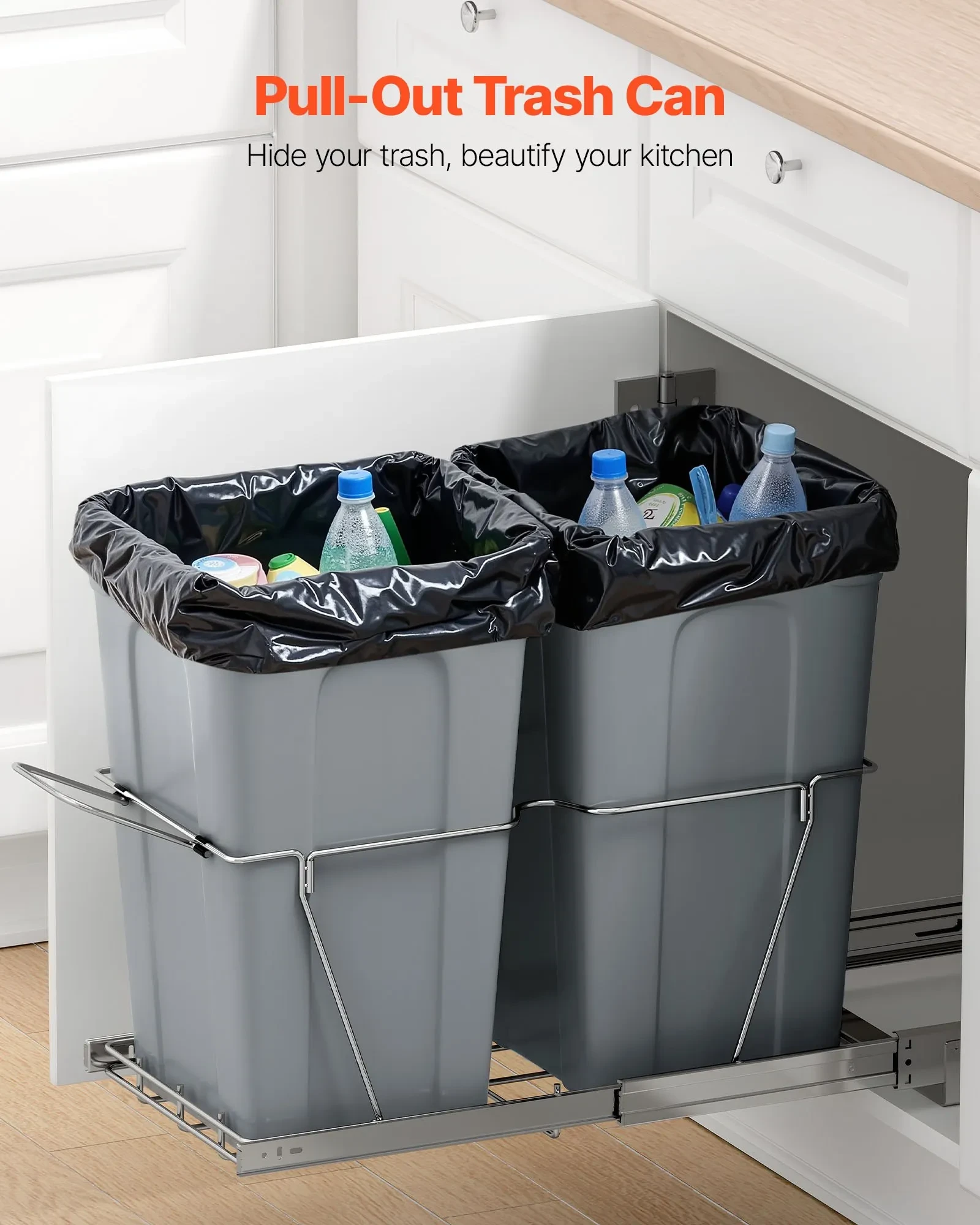 Under Bench Kitchen Rubbish Bins