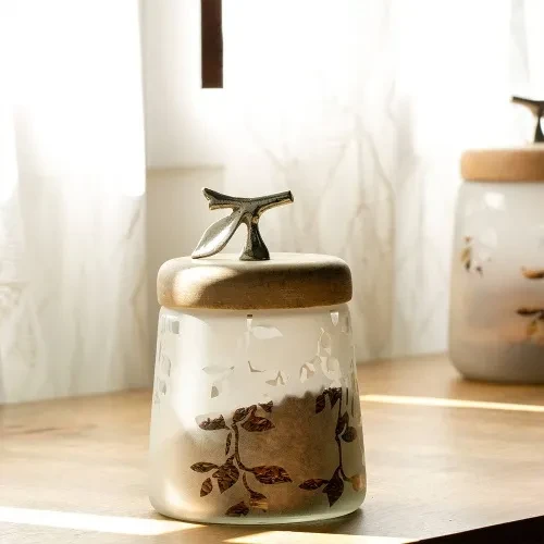 Frosted Glass Jars