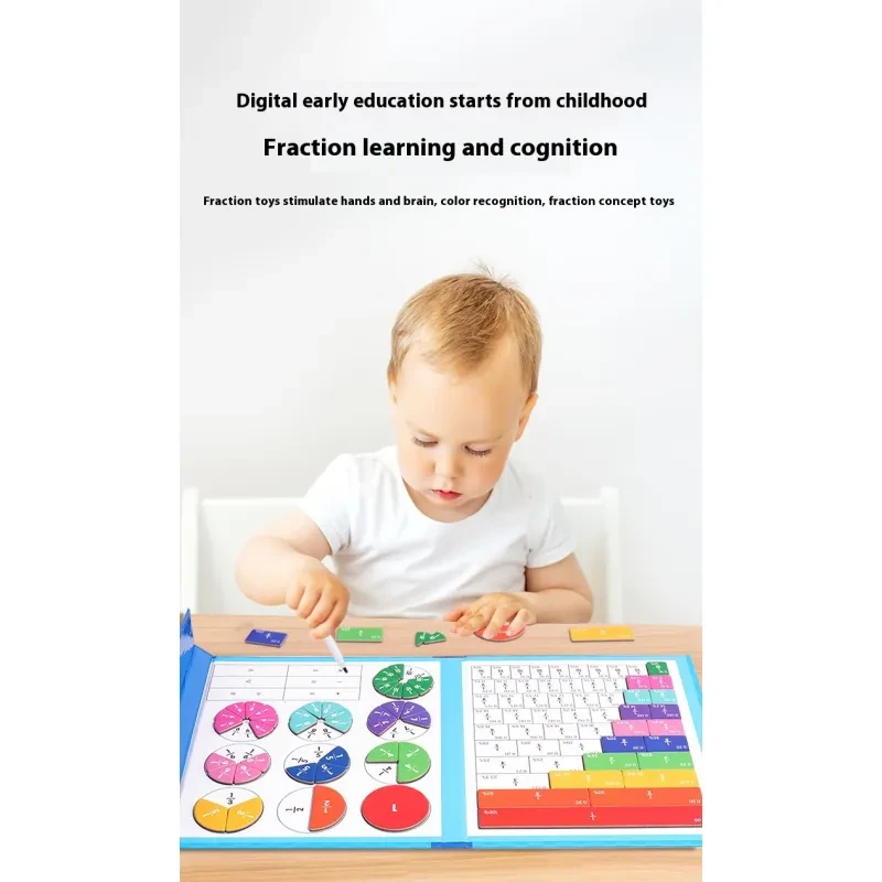 🎁Montessori Magnetic Book Fraction Puzzle For Children