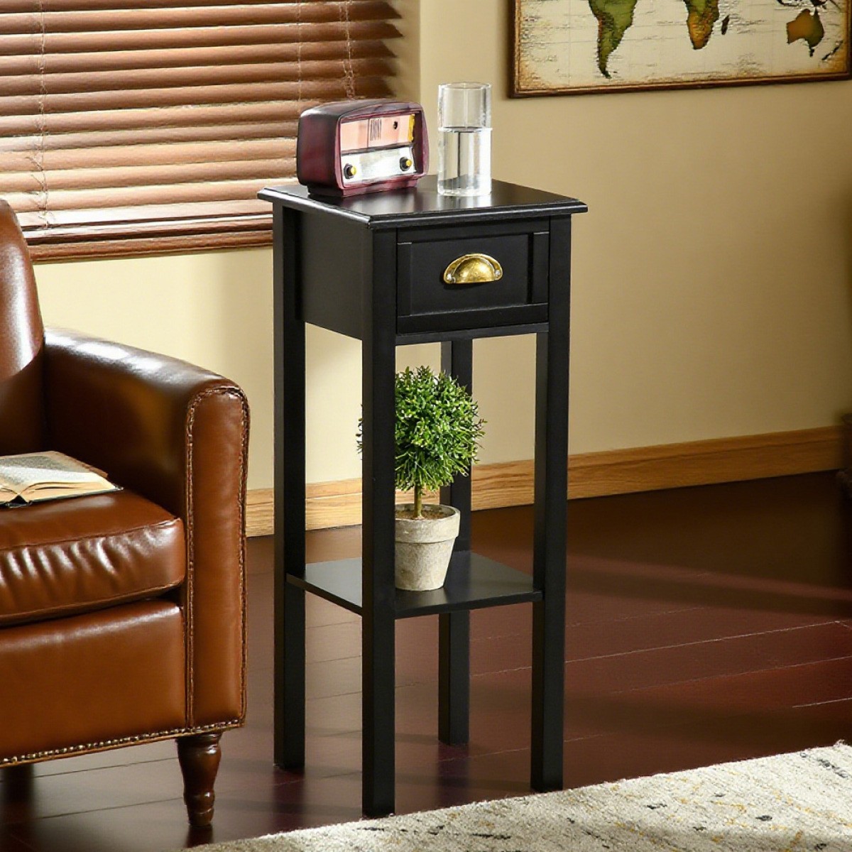 Black Hall Table