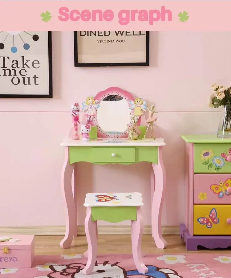 Wooden Dressing Table With Mirror