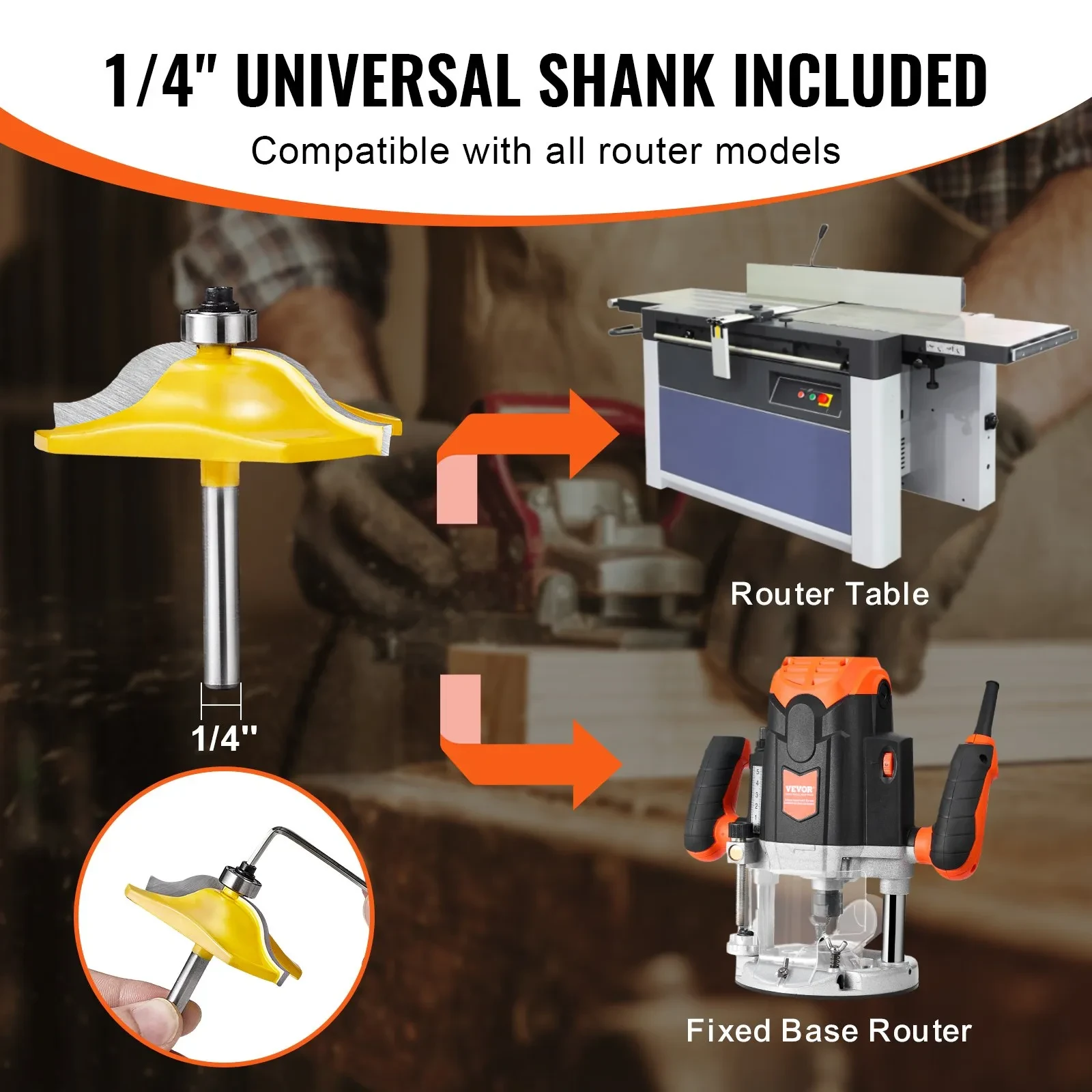 Shank Flattening Router Bit
