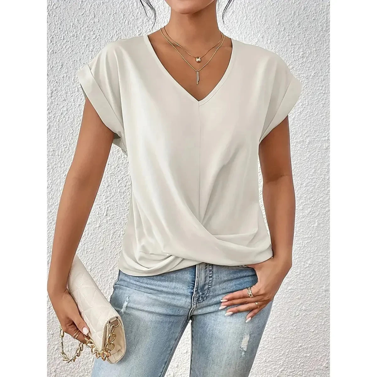 Short Sleeve V Neck T Shirts