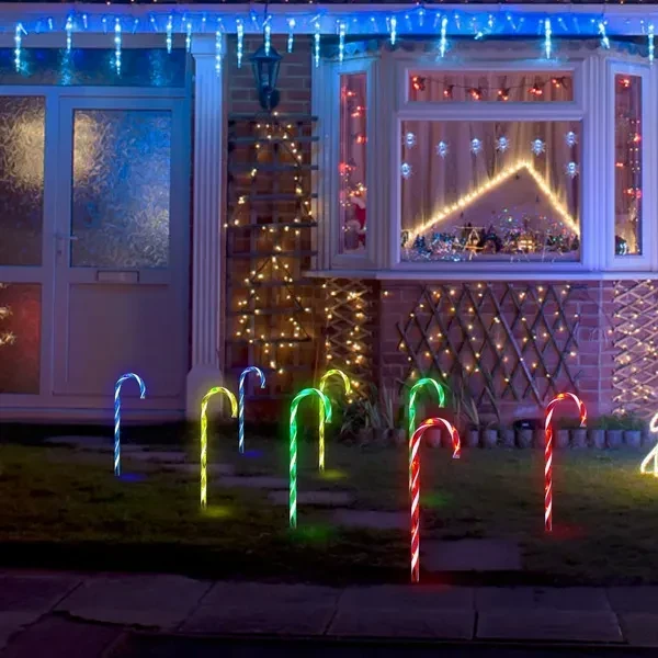 Candy Cane Pathway Lights