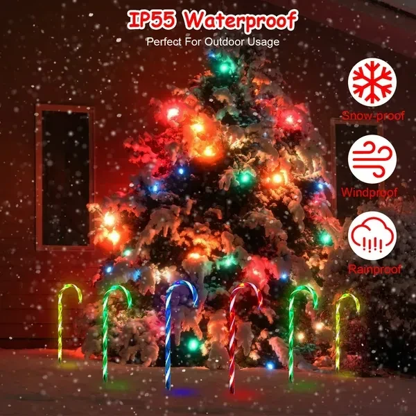 Candy Cane Pathway Lights