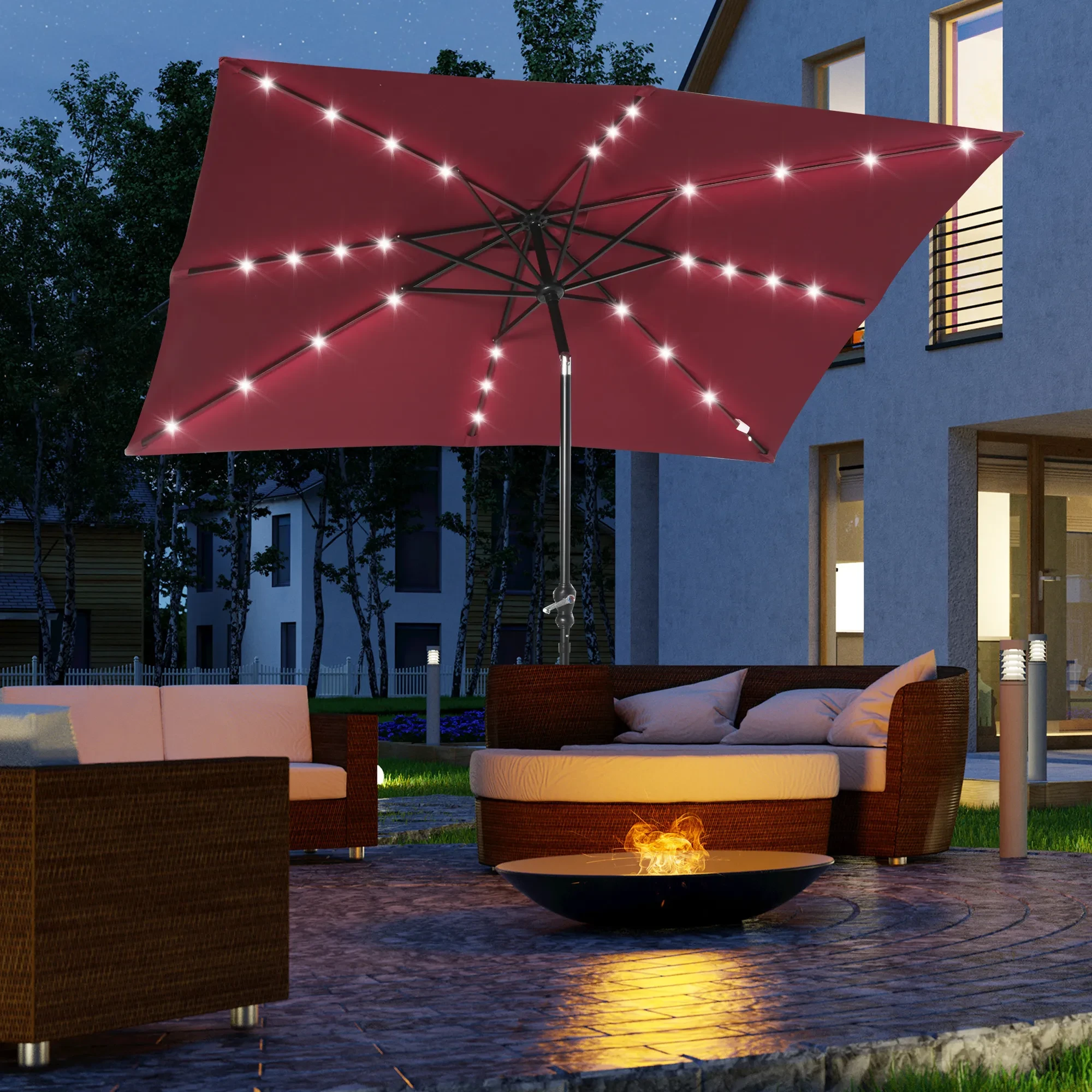 Solar LED Patio Umbrella