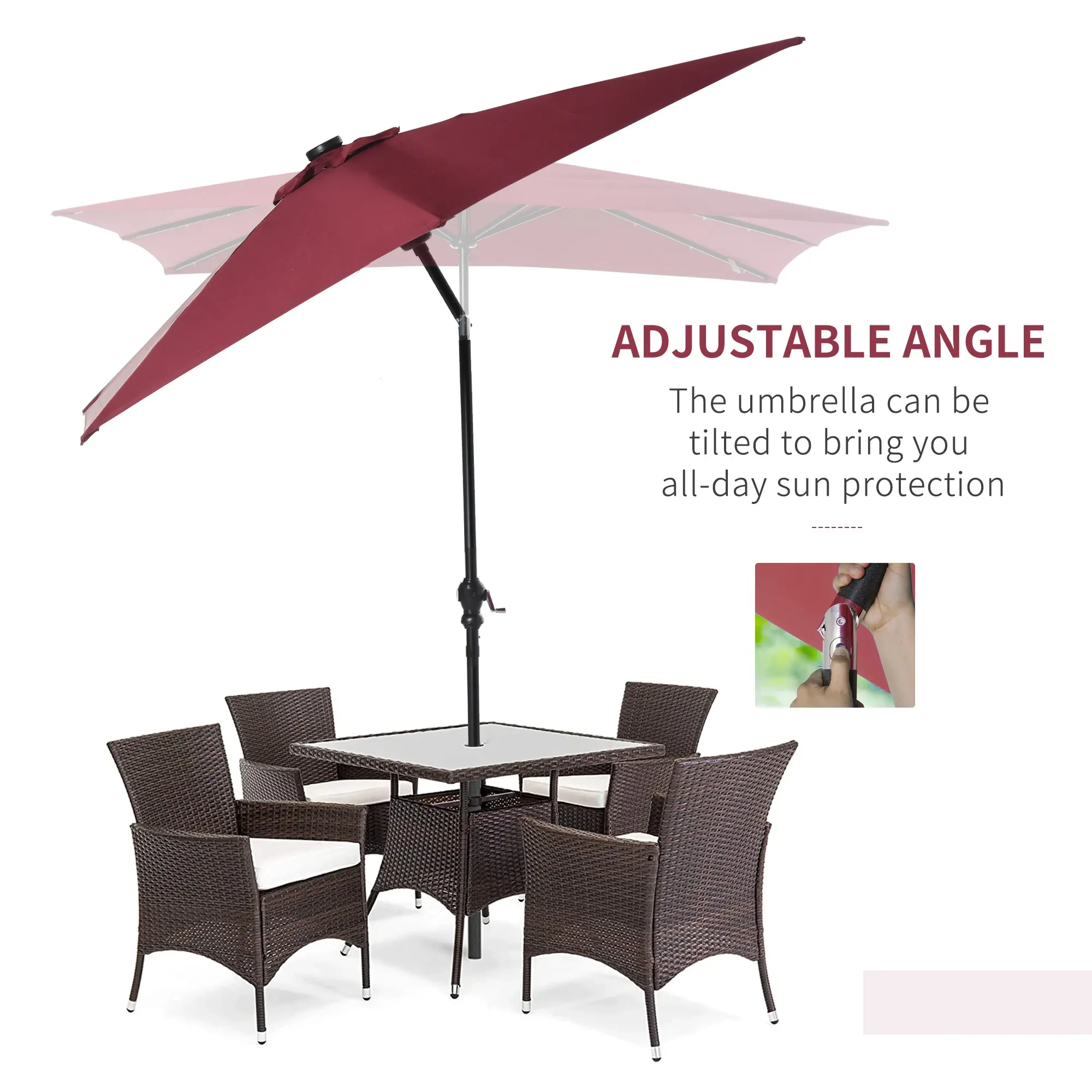 Solar LED Patio Umbrella