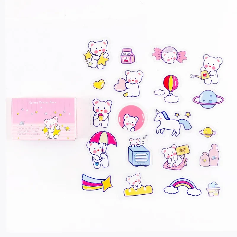 Korean Version Of Ins Wind Box 20 Pieces Into Pet Hand Account Diy Decorative Creative Stationery Stickers