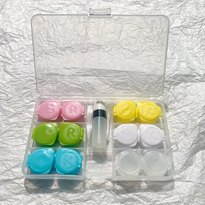 Contact Lens Case For Women, Multiple Packs, Portable And Compact