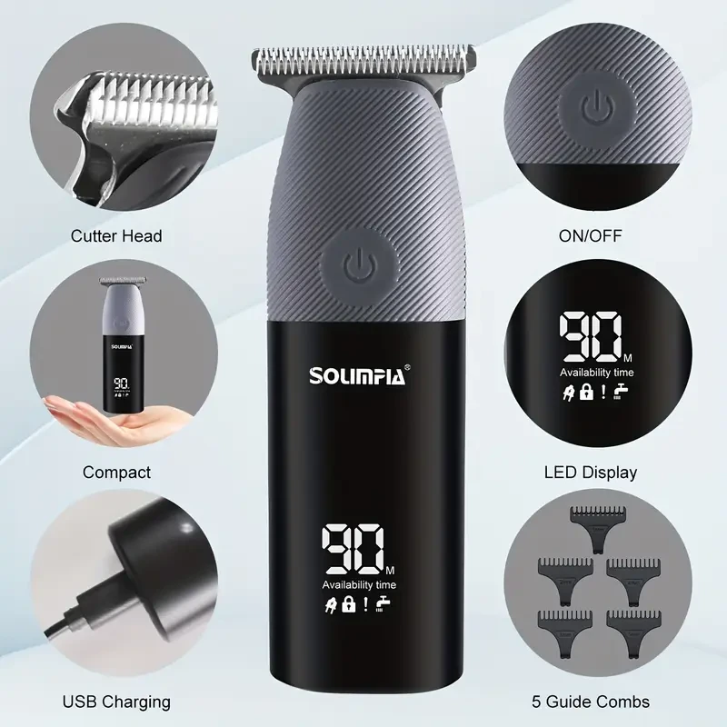 Portable Mini Electric Hair Clipper  LCD Digital Display