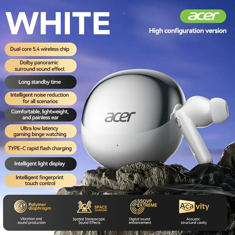 ACER TWS Wireless Headphones  Noise Cancellation