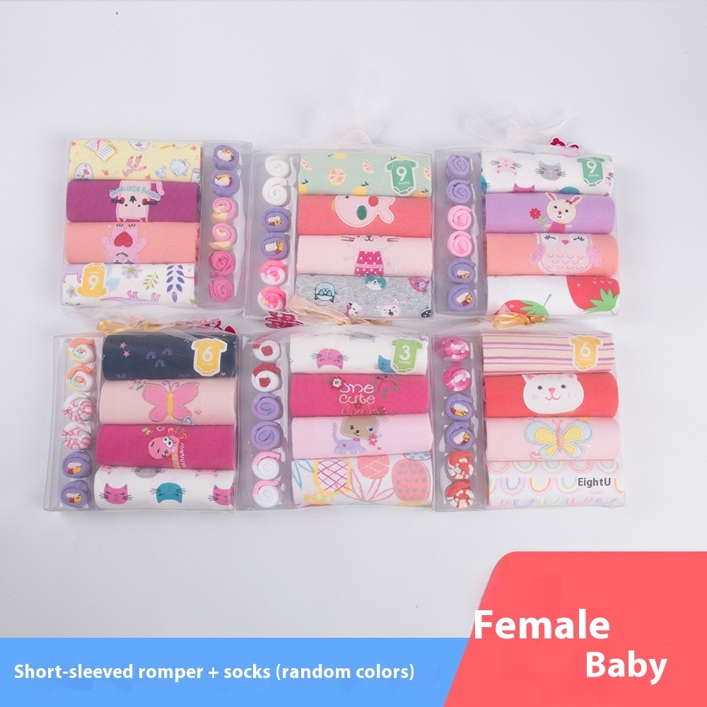 Baby Jumpsuit Socks Towel Suit