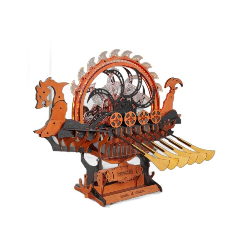 Viking Dragon Boat Hand-assembled Puzzle Building Blocks Toy