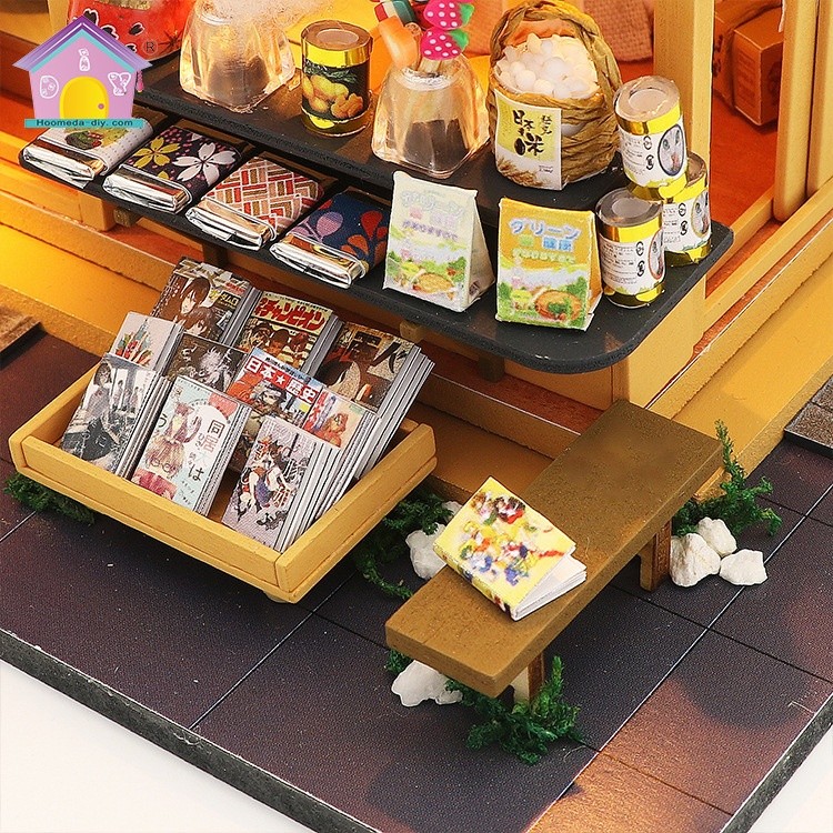 Grocery Store With Lights Home Model Assembly Toys