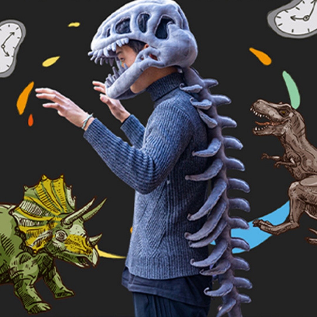 Chinese Dinosaur Garden Dinosaur Skeleton Dress Up Costume Props