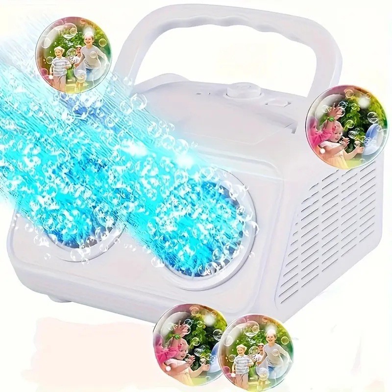 Electric Stage Bubble Machine, Multi-hole Portable Fully Automatic Bubble Blower, Portable For Wedding Performances And Parties