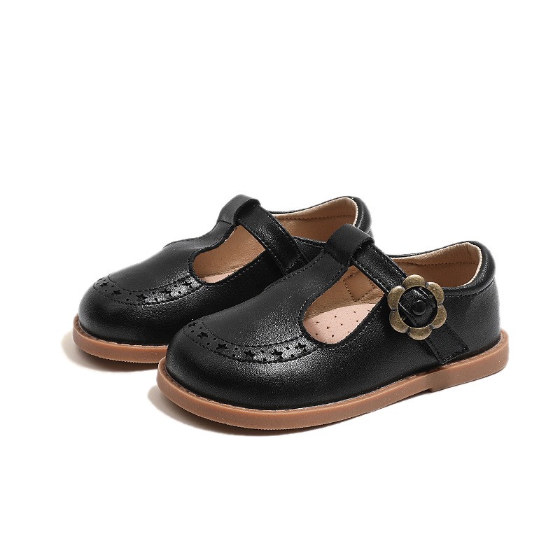 Girls' Leather Shoes Genuine Leather Non-slip Princess Shoes