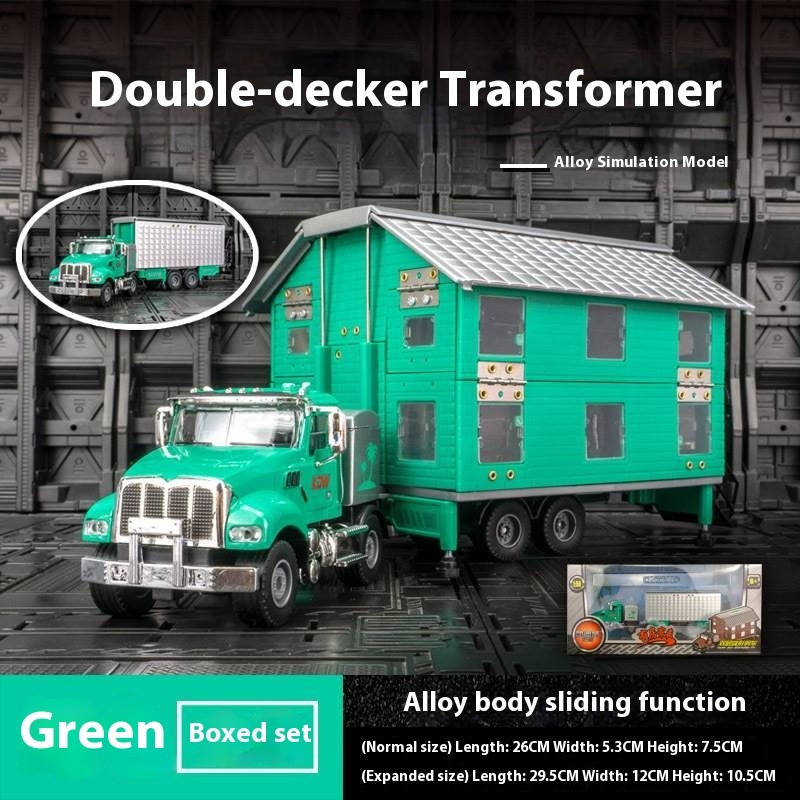 Alloy RV Deformable Toy Trailer Model