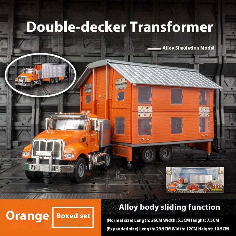 Alloy RV Deformable Toy Trailer Model