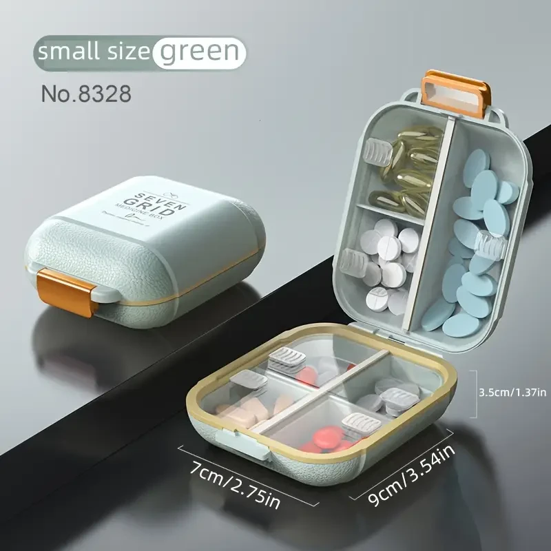 7-Day Pill Box with Orange Handles