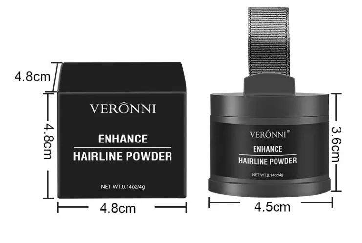 Veronni Enhance Hairline Powder - 4g14 Color Hair Line Powder Black Root Up Natural Instant Waterproof Hairline Shadow Concealer Coverage Paint Repair Fill In Hair