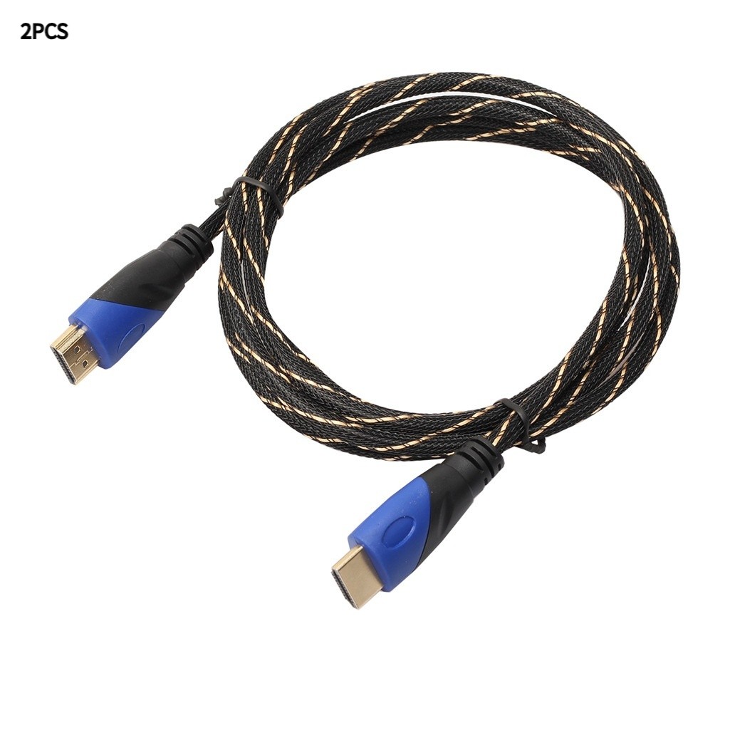 Blue Black Head With Net Black And Golden Style Male To Male Video Cable