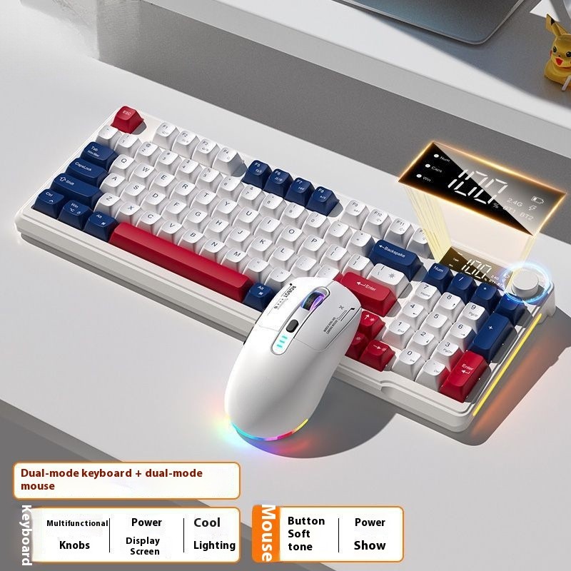Wireless Bluetooth Keyboard Mouse Suit Mechanical Feeling
