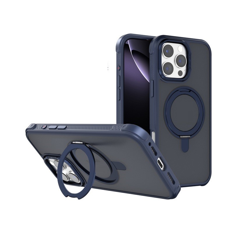 Skin-sensitive Magnetic Suction Frosted Fulcrum Bracket Phone Case