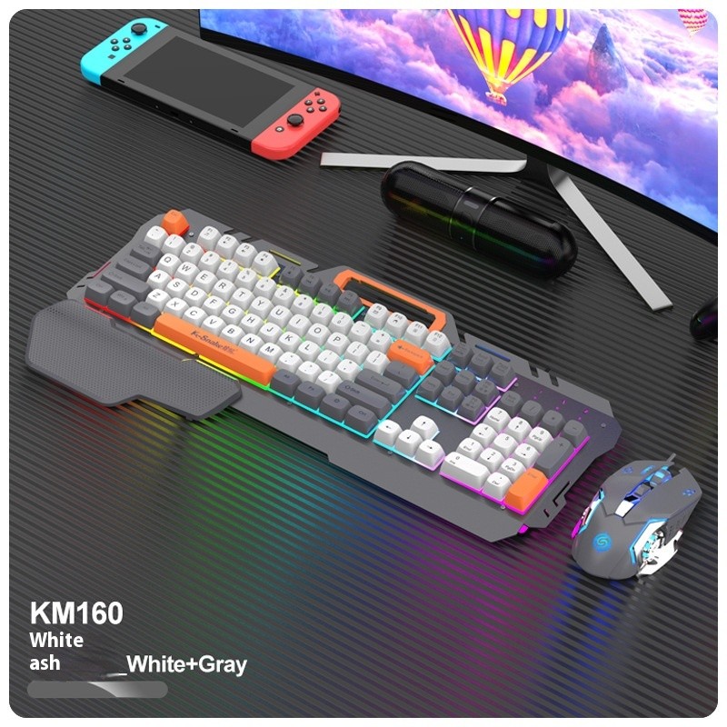 Wired Game Keyboard Color Matching Notebook Key Mouse Suit