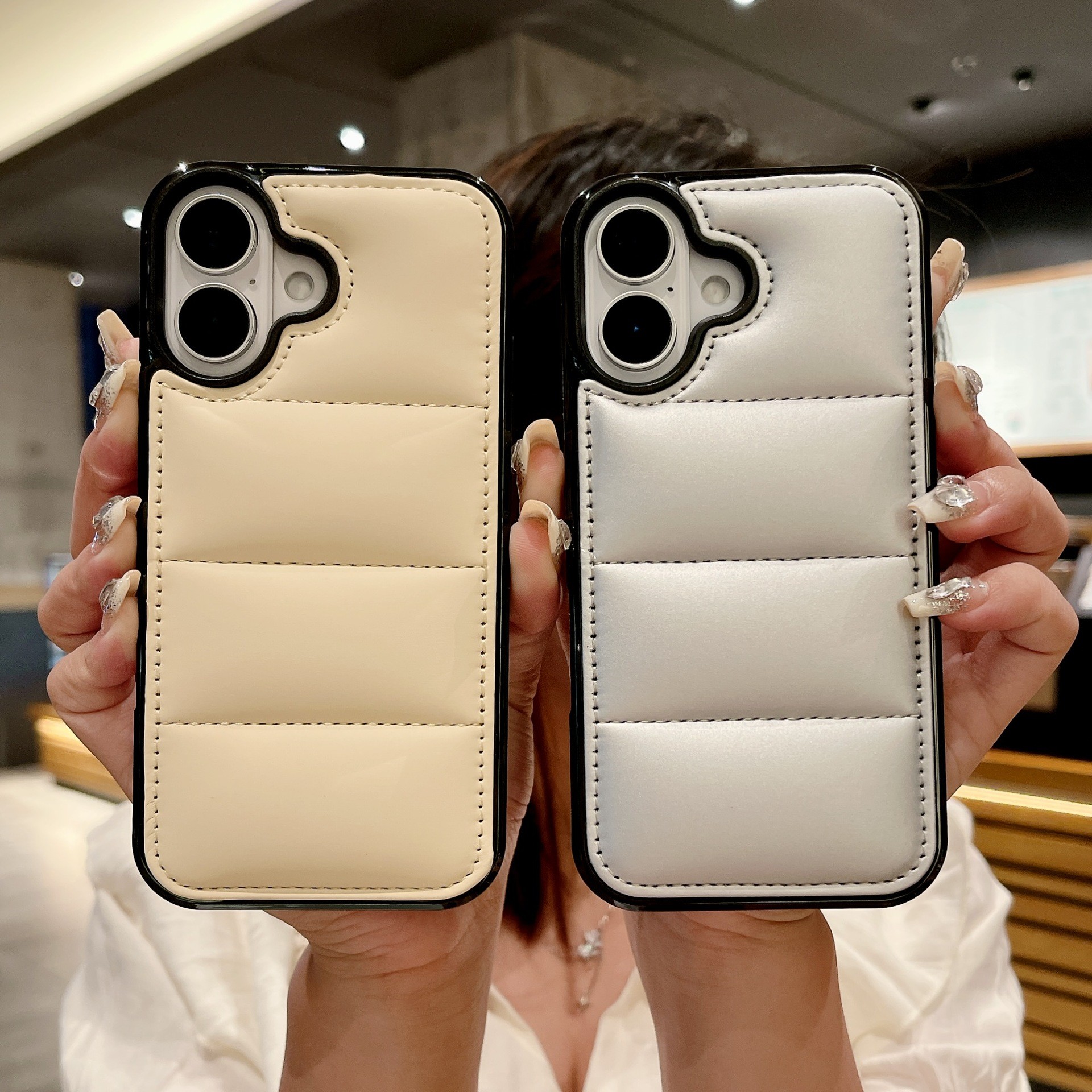 Fashion Macaron Premium Down Jacket Phone Case