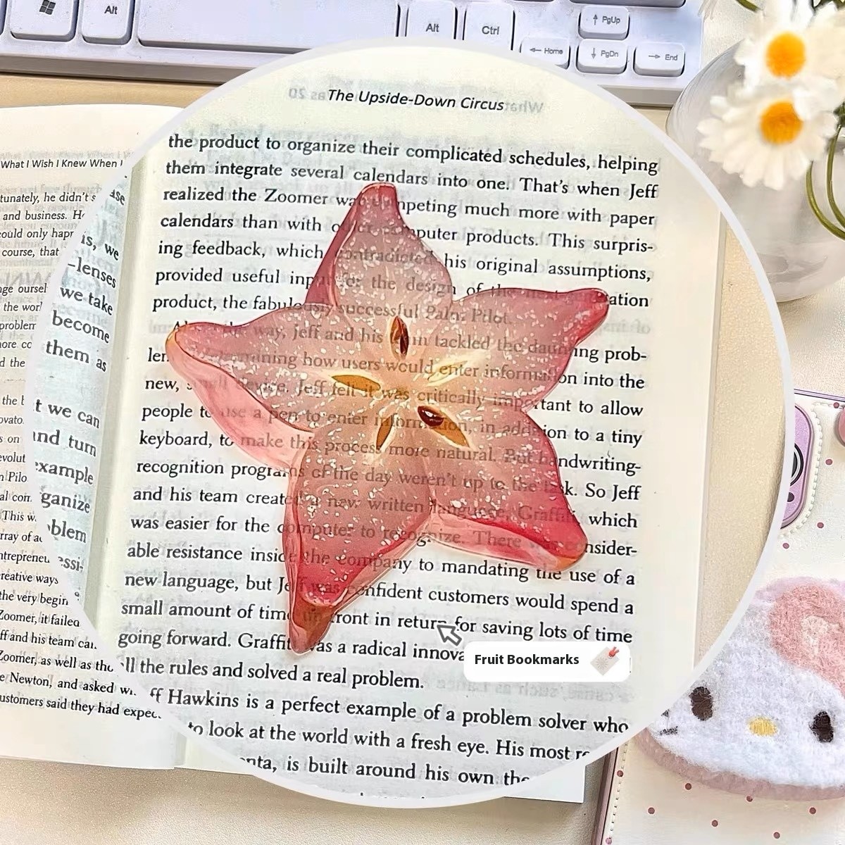 Cute Fixed Book Photo Bookmark Cartoon Creative Watermelon Fruit Bookmark