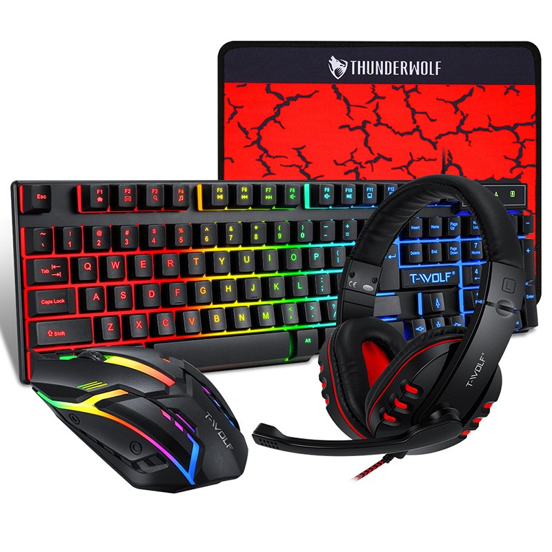 Thunder Wolf Keyboard Mouse Suit Game Luminous Game Office Home