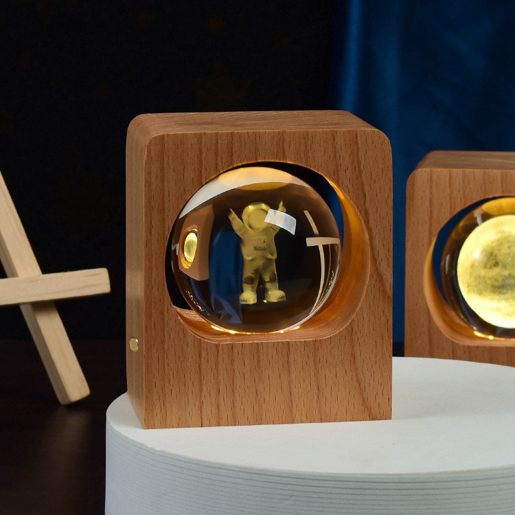 Beech Crystal Ball Night Light Lamp