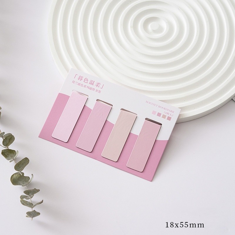 Magnetic Morandi Series Color Block Bookmark