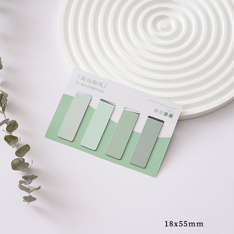 Magnetic Morandi Series Color Block Bookmark