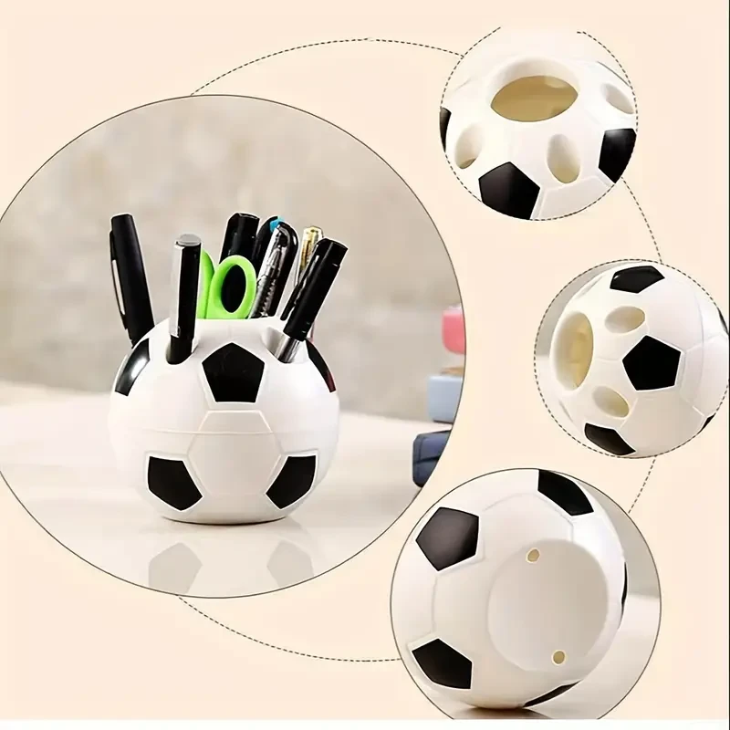 Football-Shaped Plastic Pen Holder