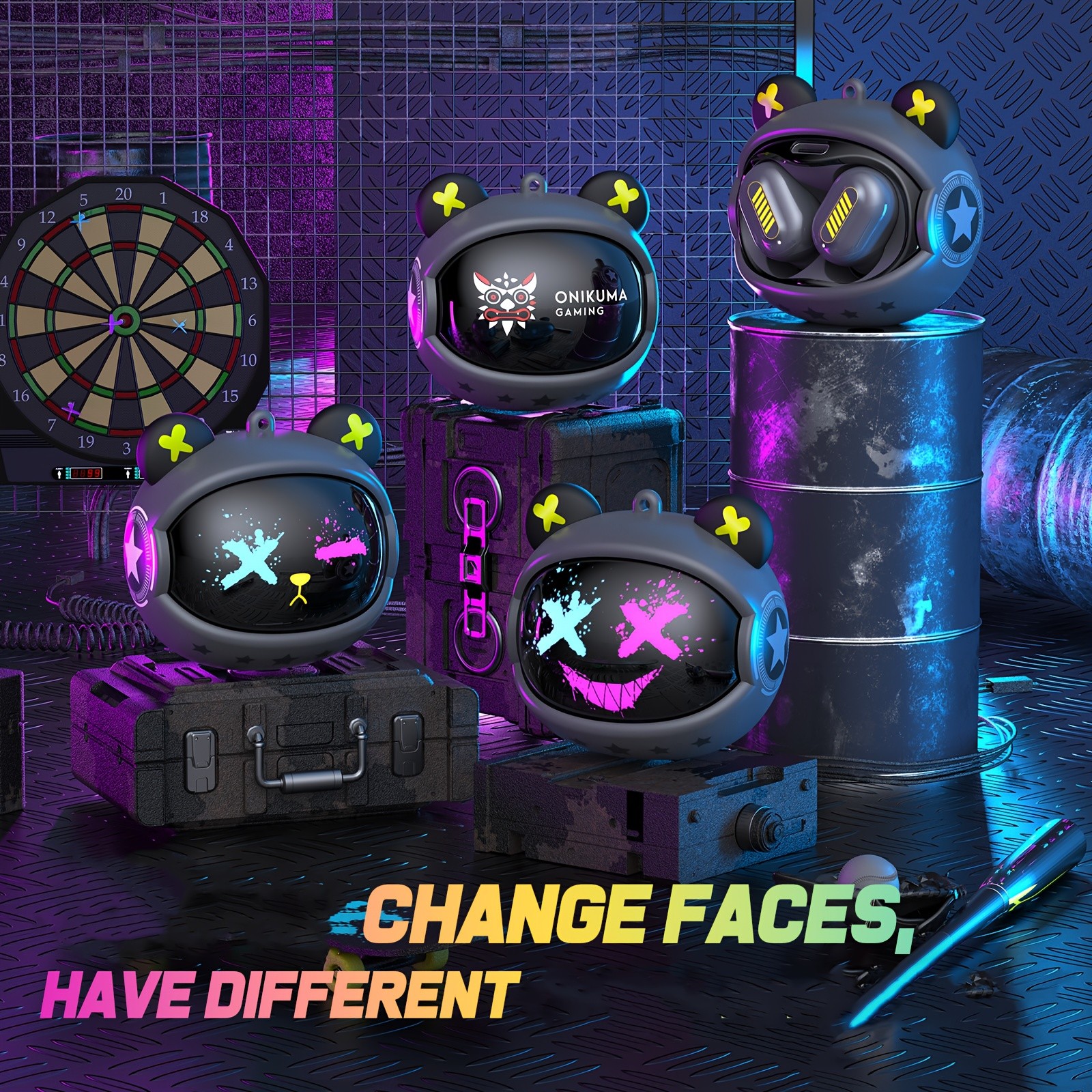 ONIKUMA T20 Wireless Gaming Headset with Rotating Flip-Top Design: Stylish, Immersive, and Convenient